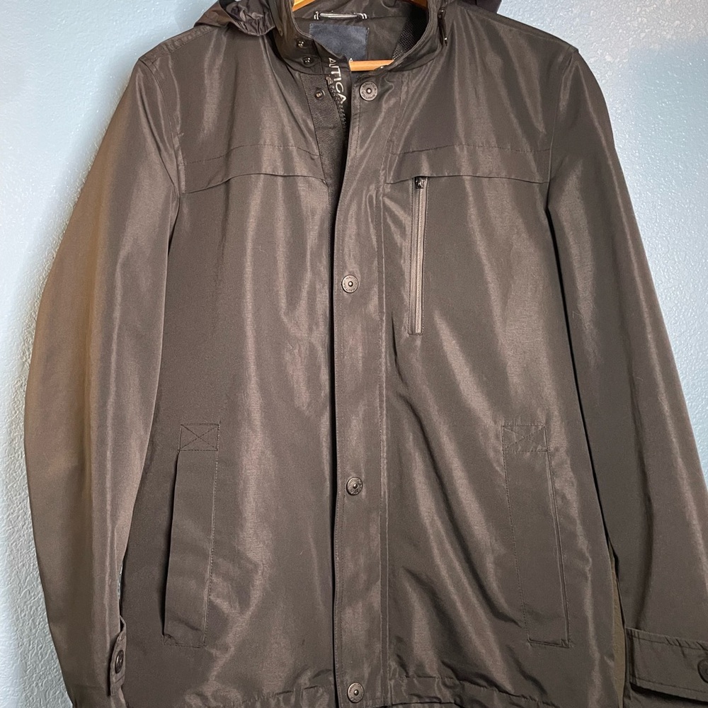 Nautica Men's Charcoal Raincoat